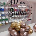 Arranjo de Balões Base Orgânica Rose Gold