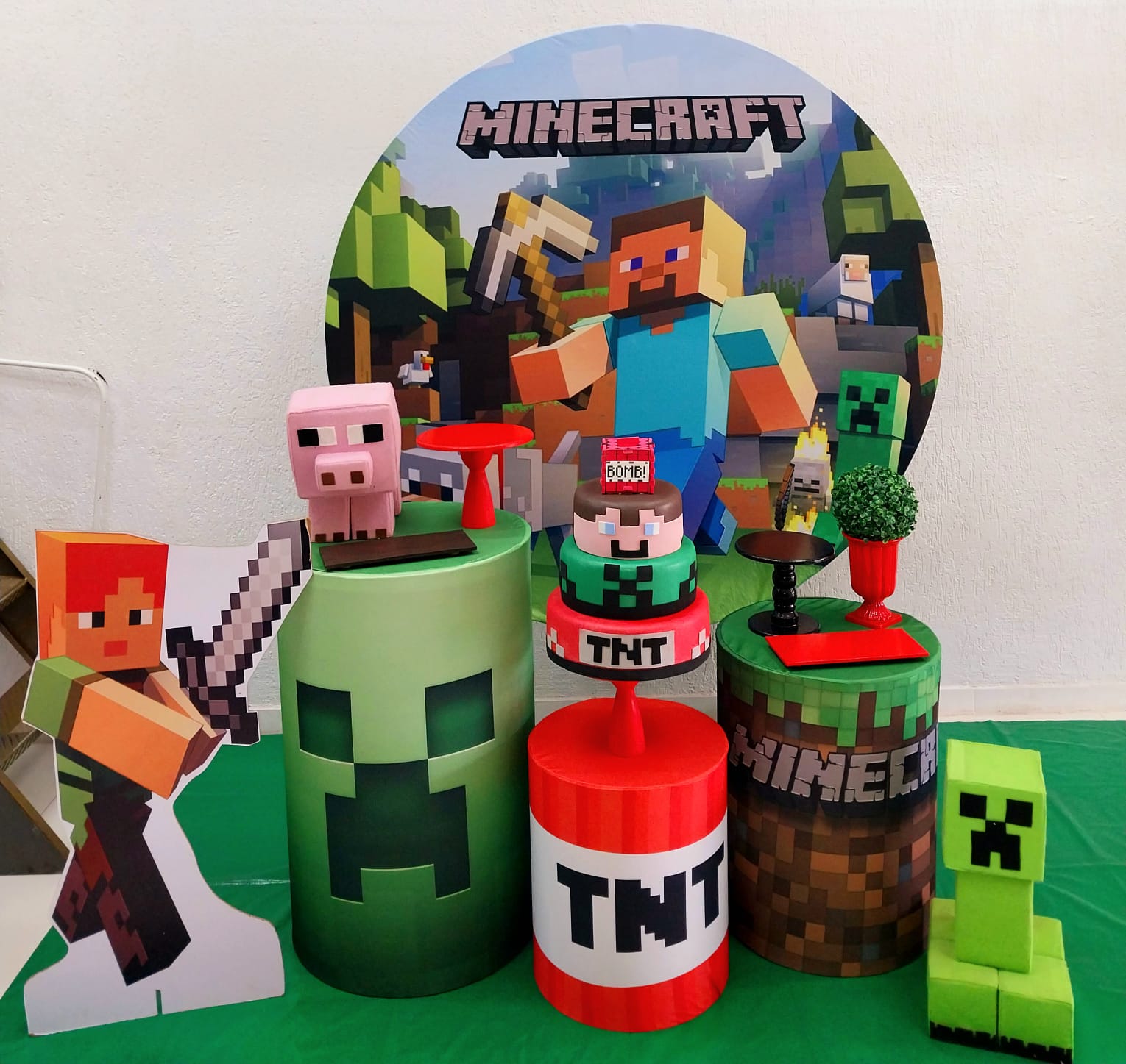 Minecraft com Arco de Balões Minecraft com Arco de Balões
