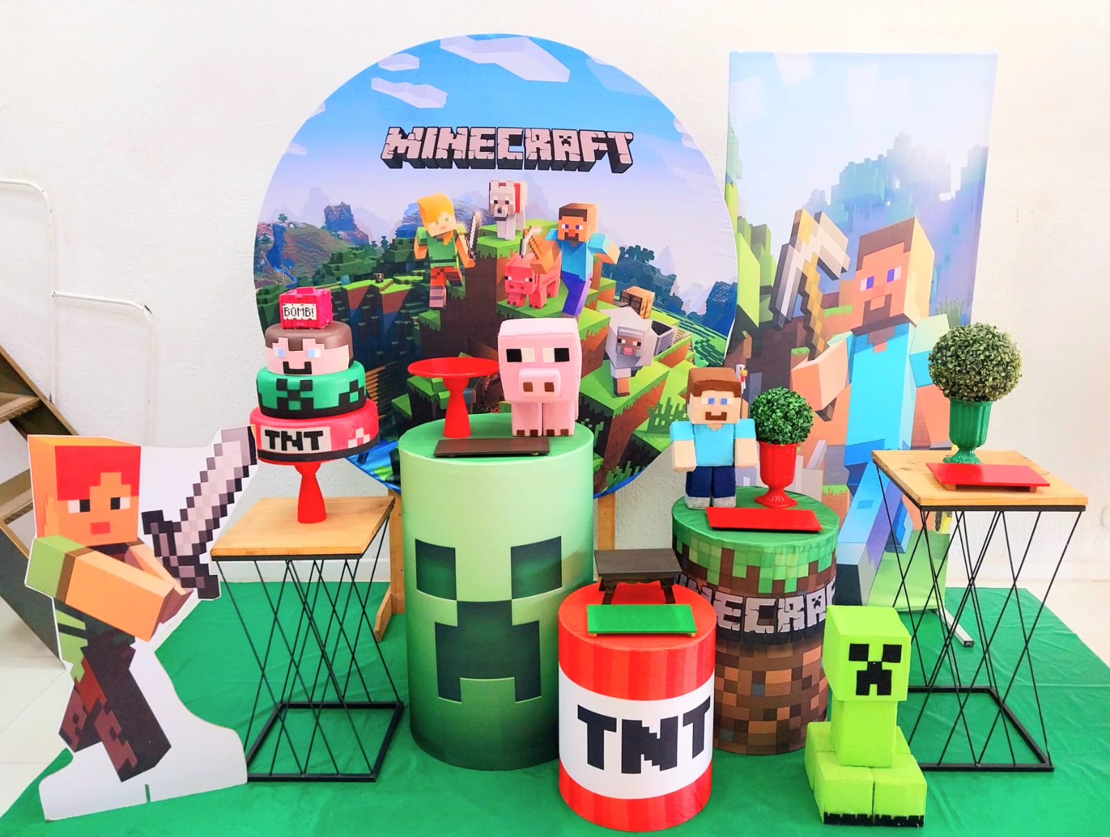 Minecraft com Arco de Balões