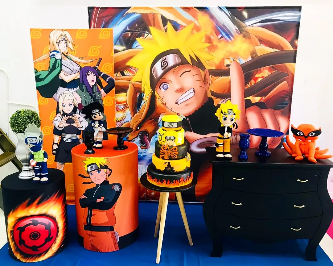 Naruto com Arco de Balões Naruto com Arco de Balões